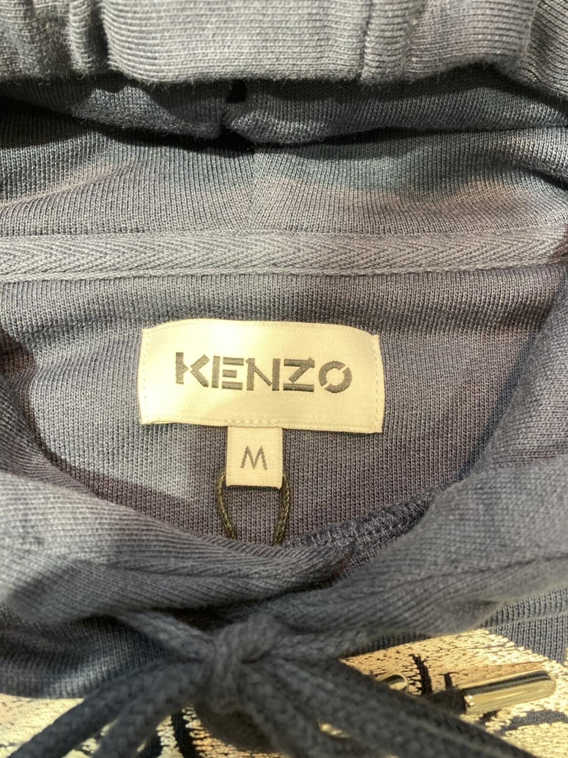 KENZO 未使用 ステッチロゴフーディー M ネイビー